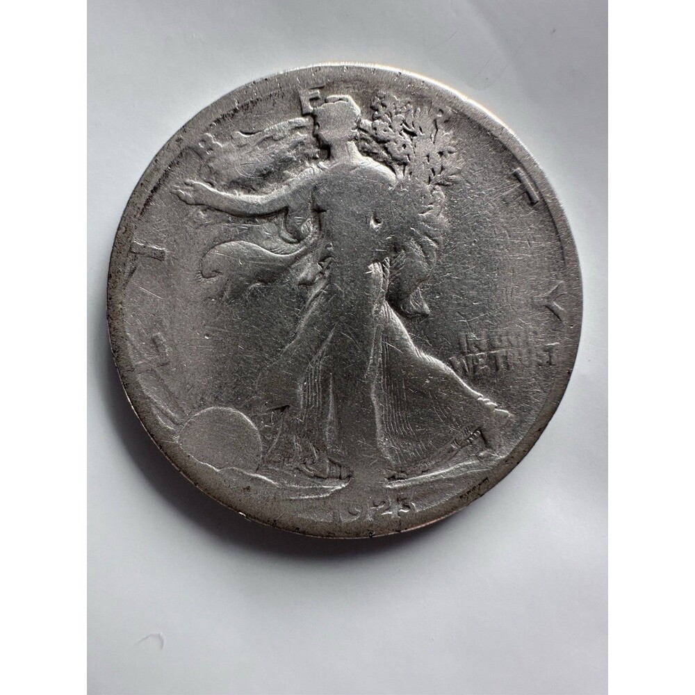 1923-S Walking Liberty Silver Half Dollar - Heavily Circulated / Worn Mint Mark
